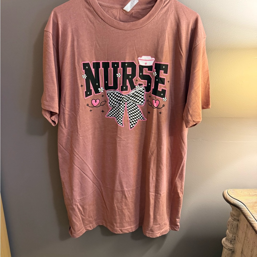 Pink Graphic Nurse T-Shirt
